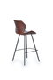 Giner y Colomer - Set de 2 Tabourets de Bar en Cuir Naturel Brun avec Pieds en Métal - Hauteur d'Assise 72 cm